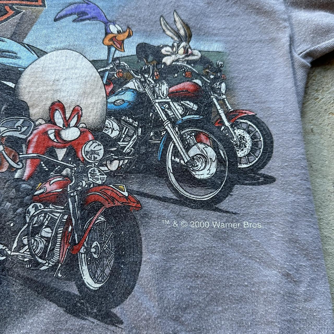 Vintage Y2K ‘00 Harley Davidson Looney Toons Biker T-Shirt