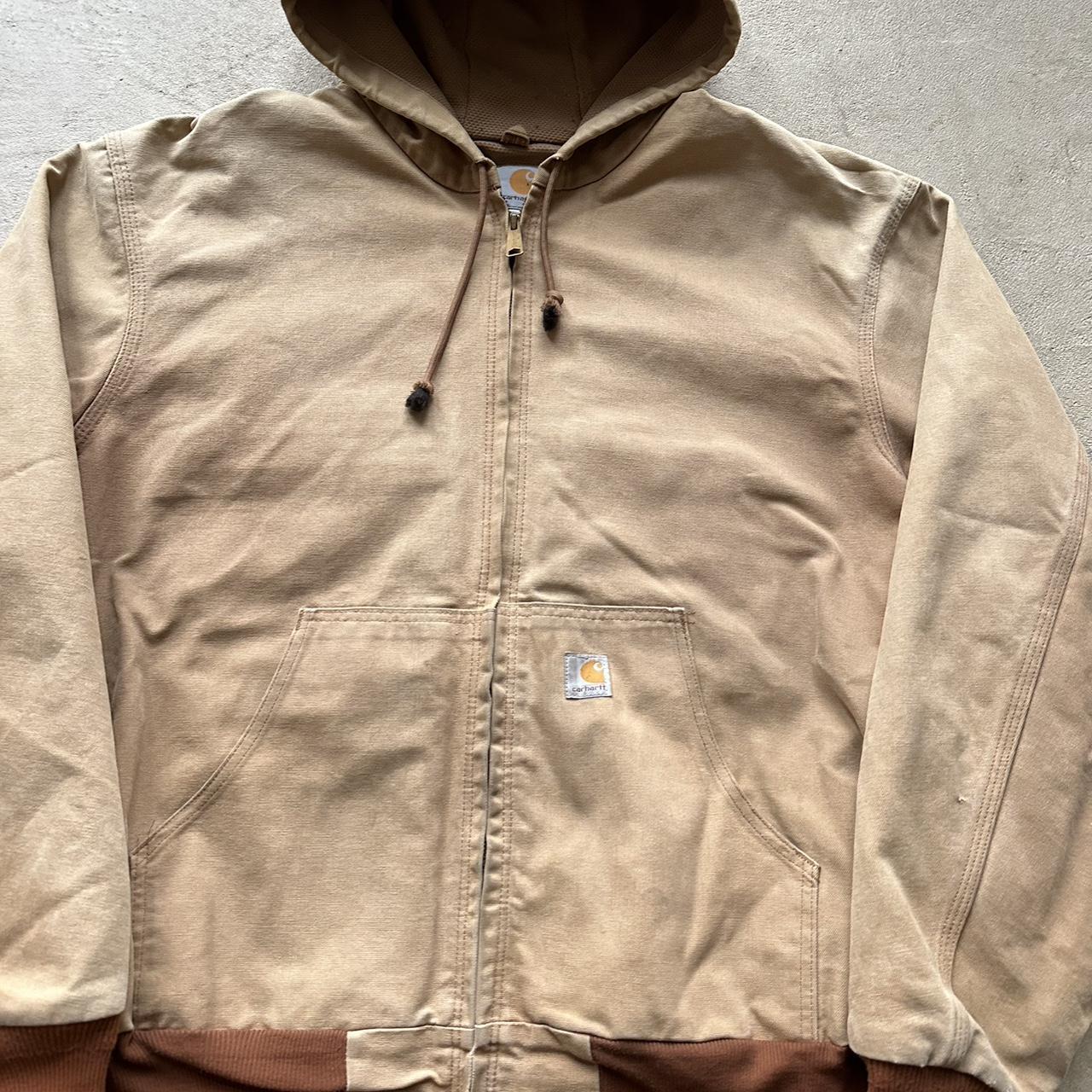 Vintage Carhartt Faded Tan Hooded Jacket - XL