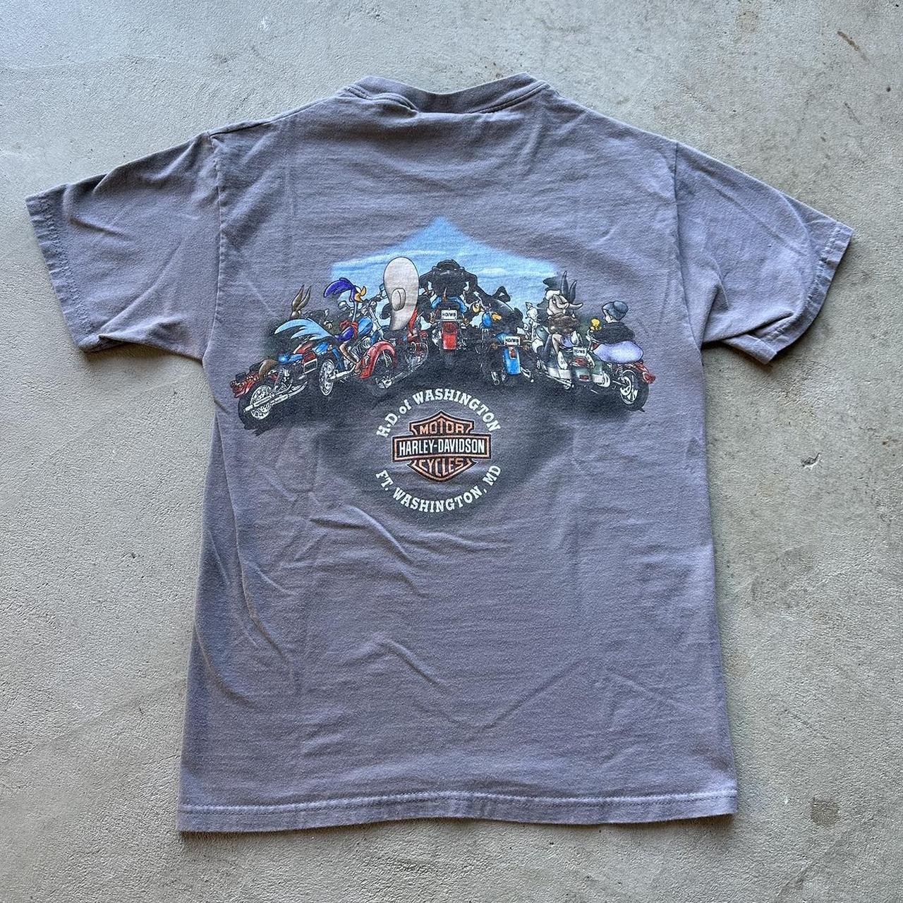 Vintage Y2K ‘00 Harley Davidson Looney Toons Biker T-Shirt