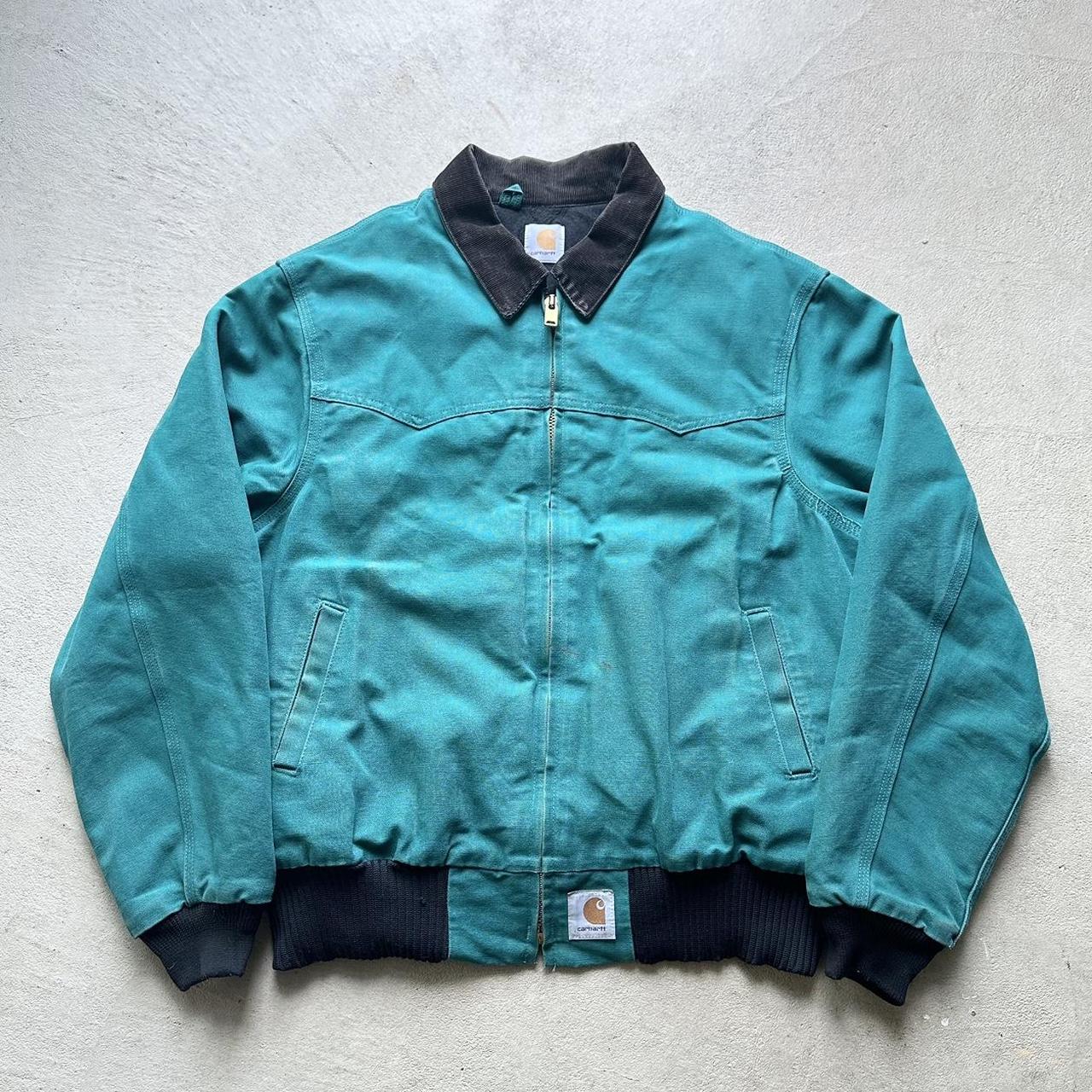 Rare Vintage Carhartt Aqua Blue Santa Fe Jacket -XL