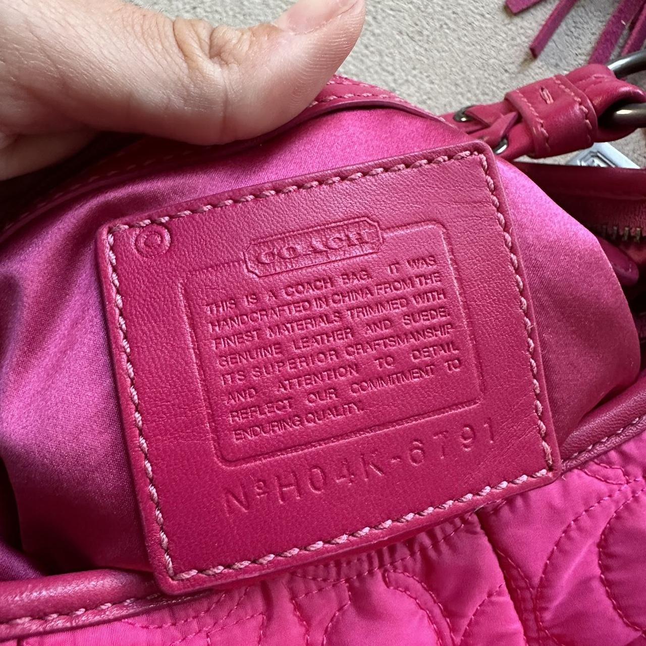 Vintage Y2K Coach Quilted Pink Hobo Shoulder Bag