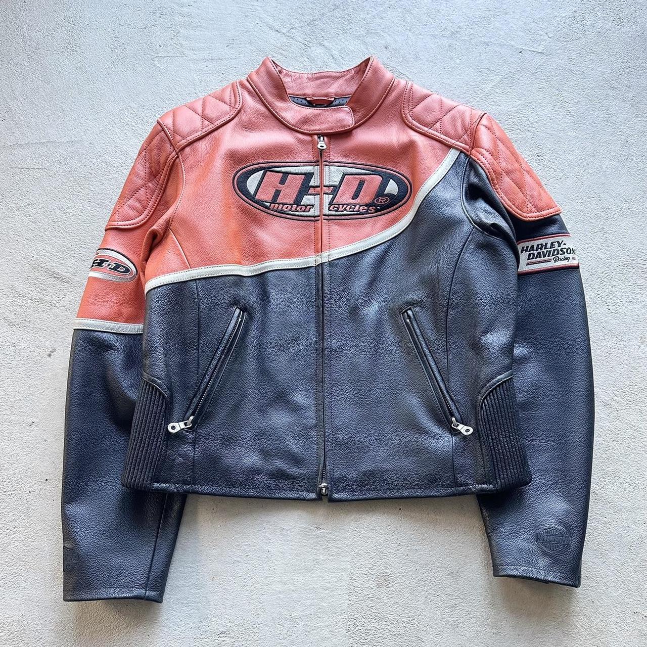 Vintage Harley Davidson Leather Motorcycle Jacket - L