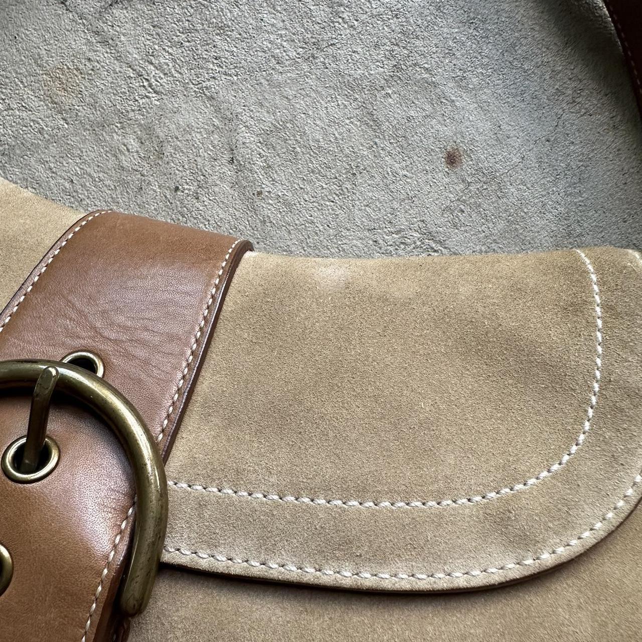 Vintage Y2K Coach Tan Suede Soho Shoulder Bag