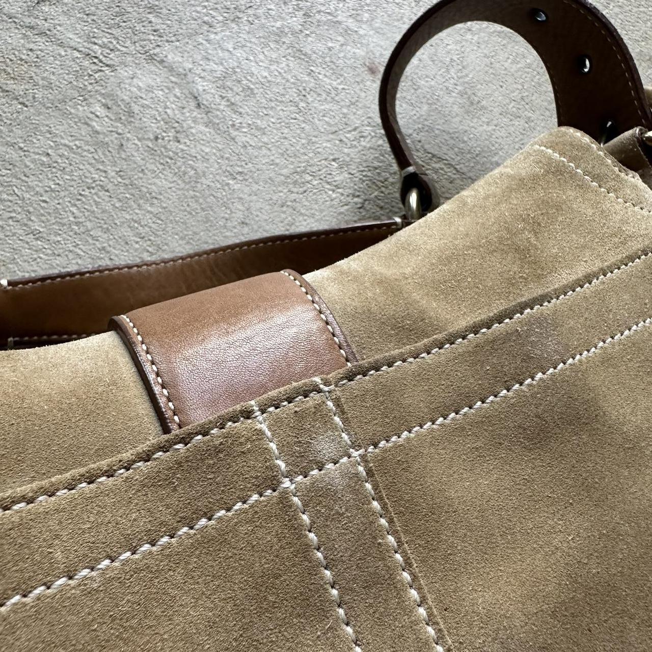 Vintage Y2K Coach Tan Suede Soho Shoulder Bag