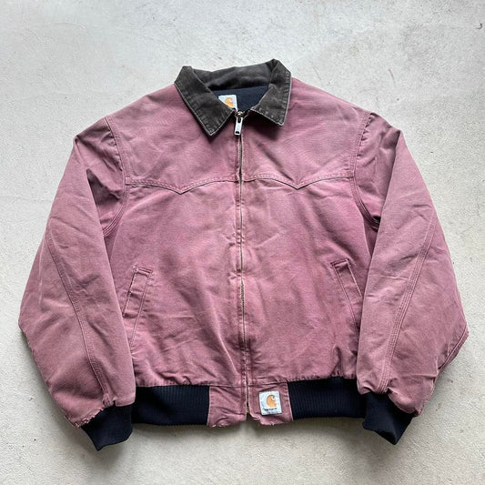 Rare Vintage Carhartt Faded Plum Santa Fe Jacket - XL