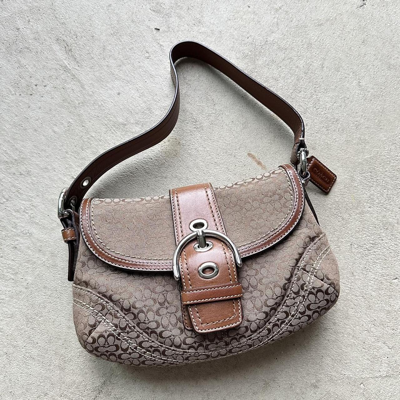 Vintage Y2K Coach Tan Mini Soho Shoulder Bag