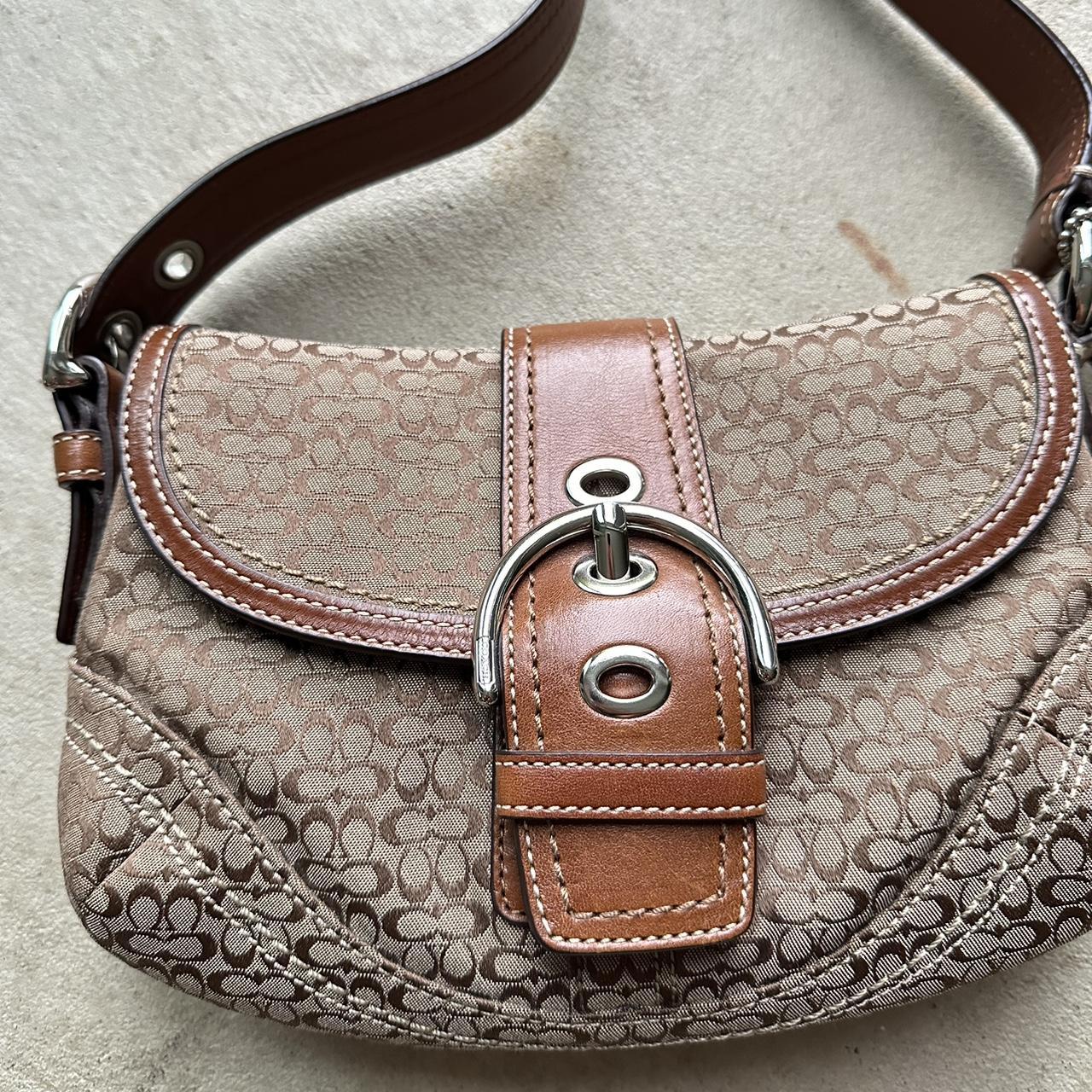 Vintage Y2K Coach Tan Mini Soho Shoulder Bag