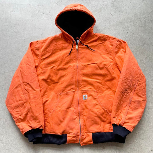 Vintage Carhartt Orange Hooded Jacket - 2XL