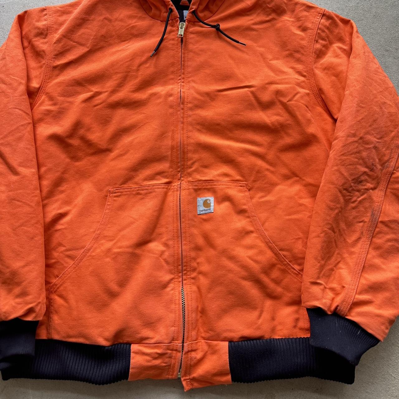 Vintage Carhartt Orange Hooded Jacket - 2XL