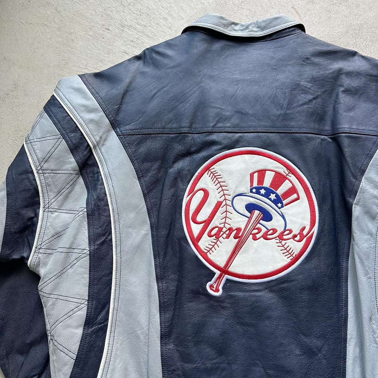 Vintage New York Yankees Starter Leather Jacket - XL