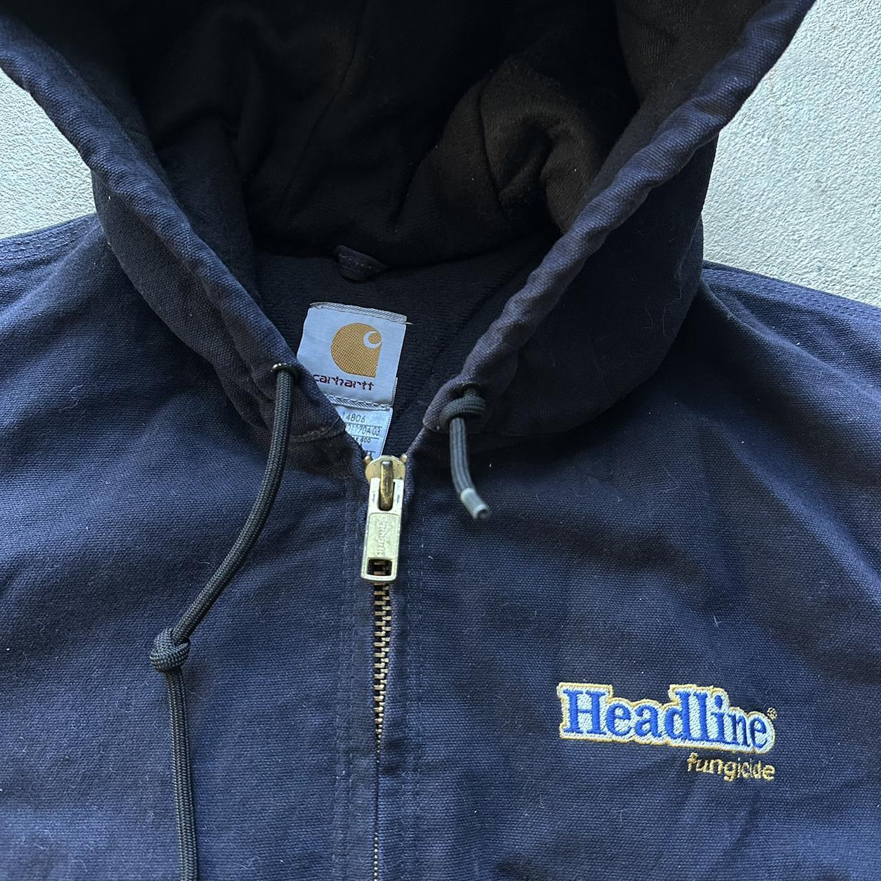 Vintage Carhartt Navy Hooded Jacket - M