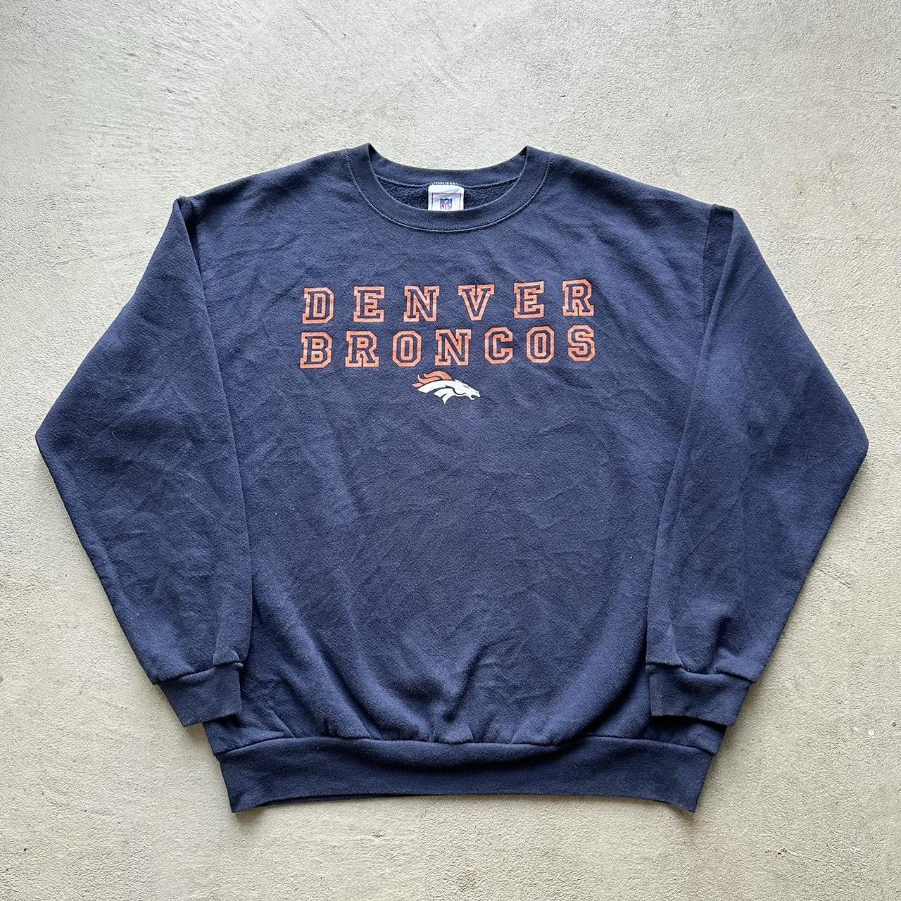 Vintage Denver Broncos Navy Crewneck - L