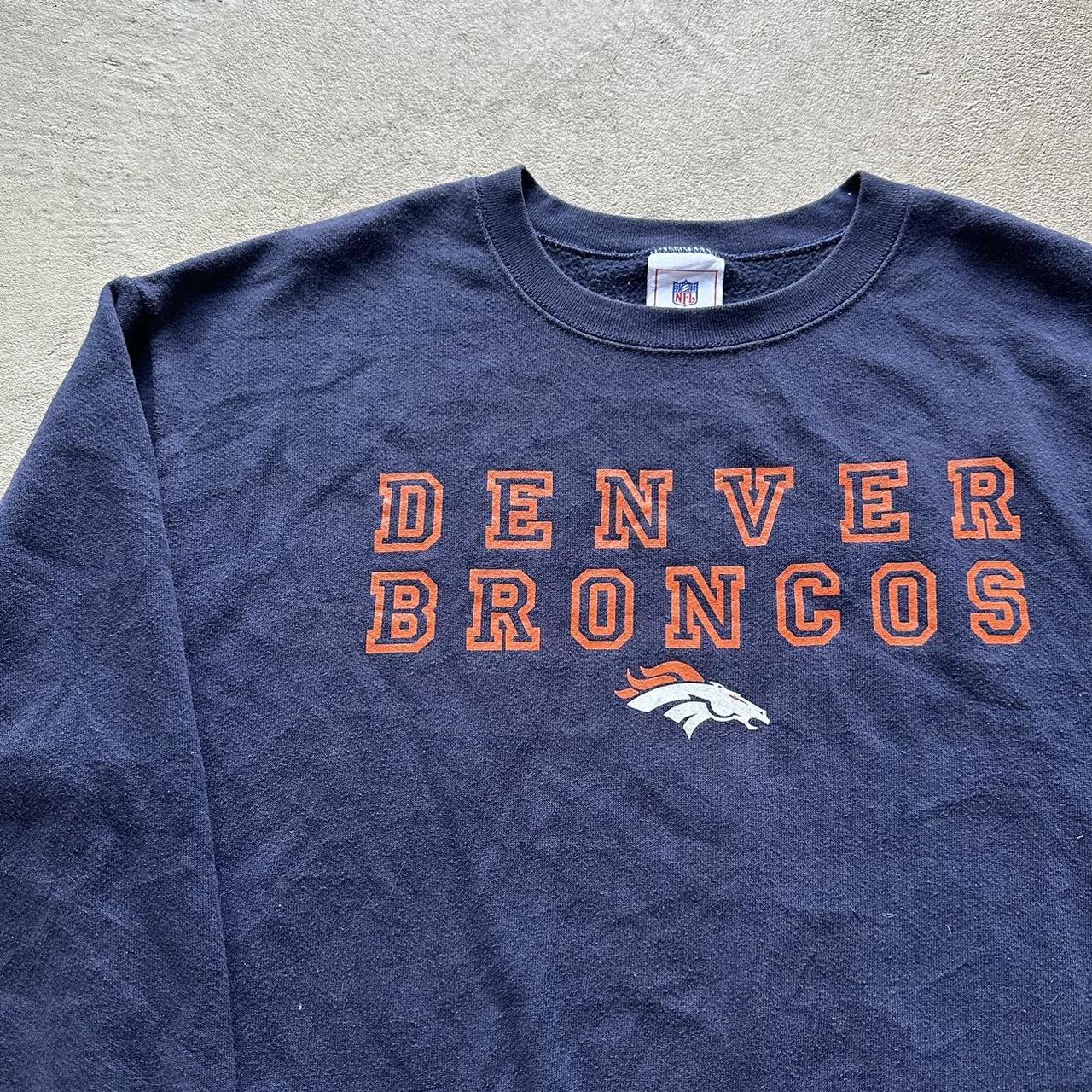 Vintage Denver Broncos Navy Crewneck - L