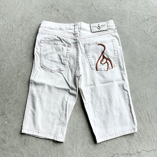 Vintage Y2K Baby Phat White Denim Shorts