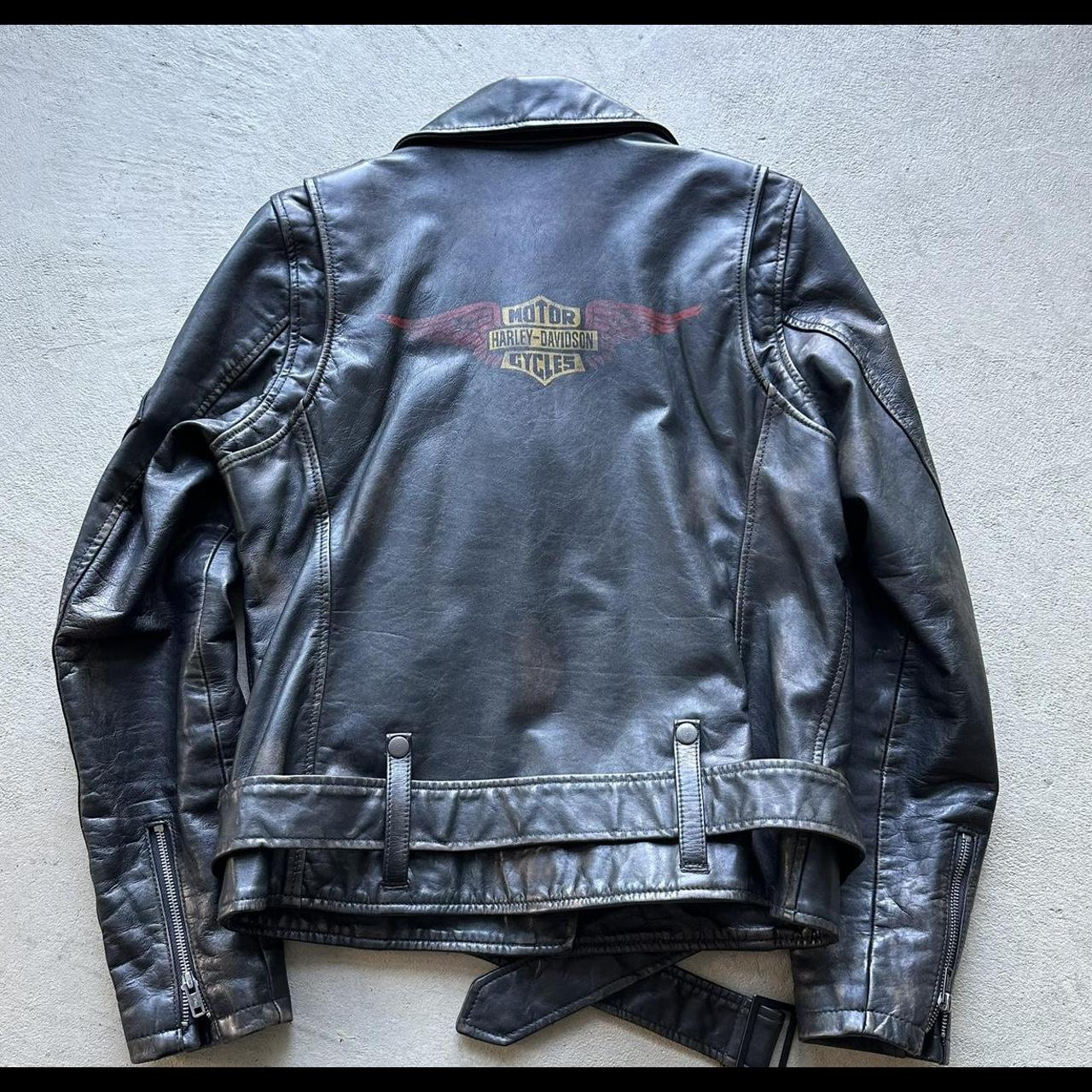 Vintage Harley Davidson Leather Motorcycle Jacket - M