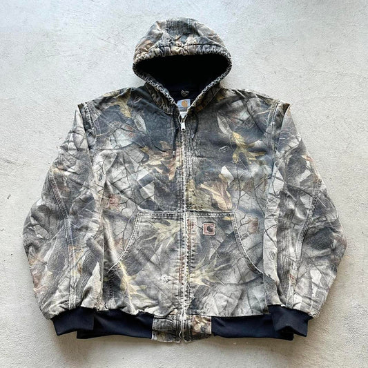 Vintage Carhartt Camo Hooded Jacket - XL