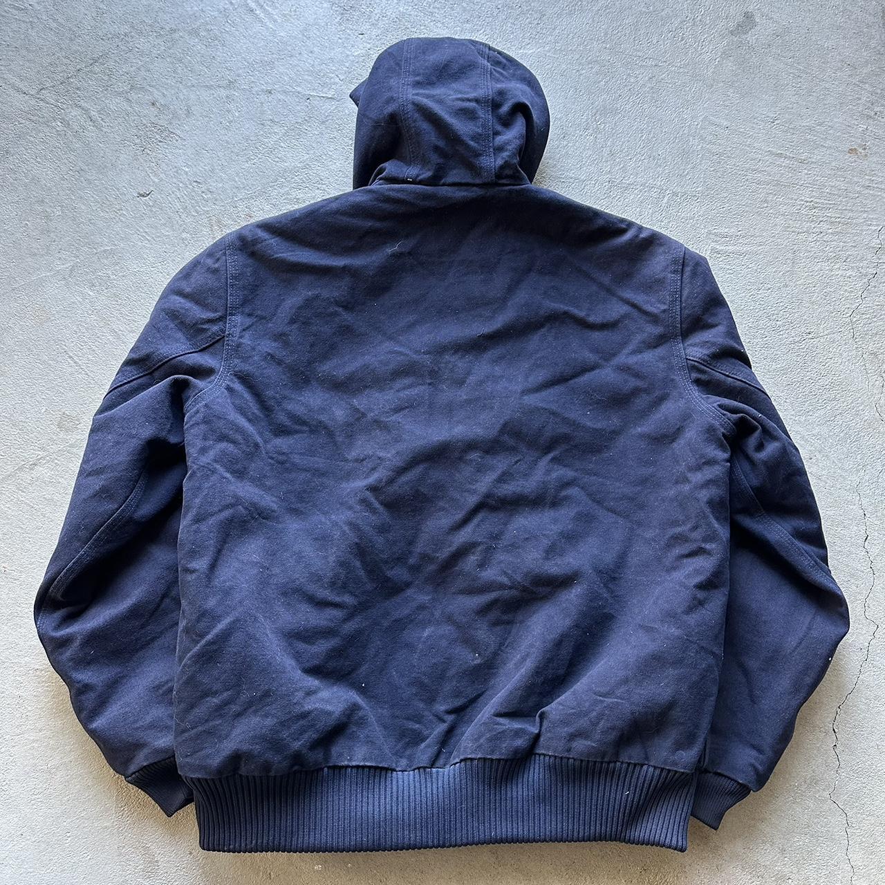 Vintage Carhartt Navy Hooded Jacket - M