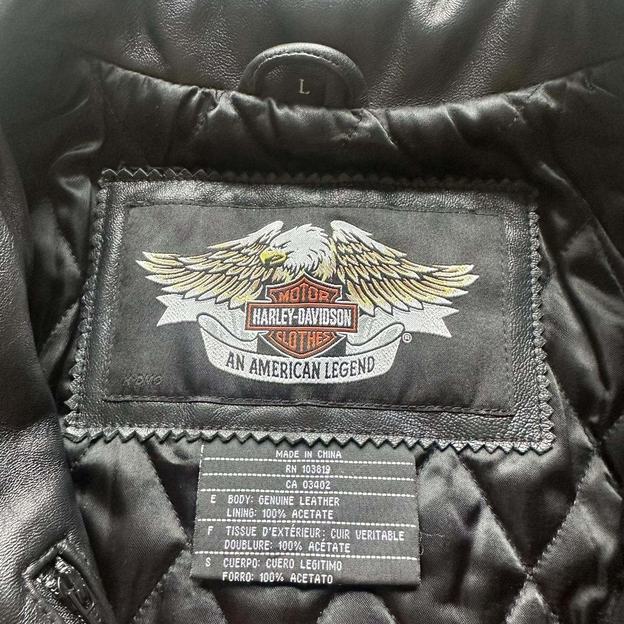 Rare Vintage Harley Davidson Leather Motorcycle Jacket - L