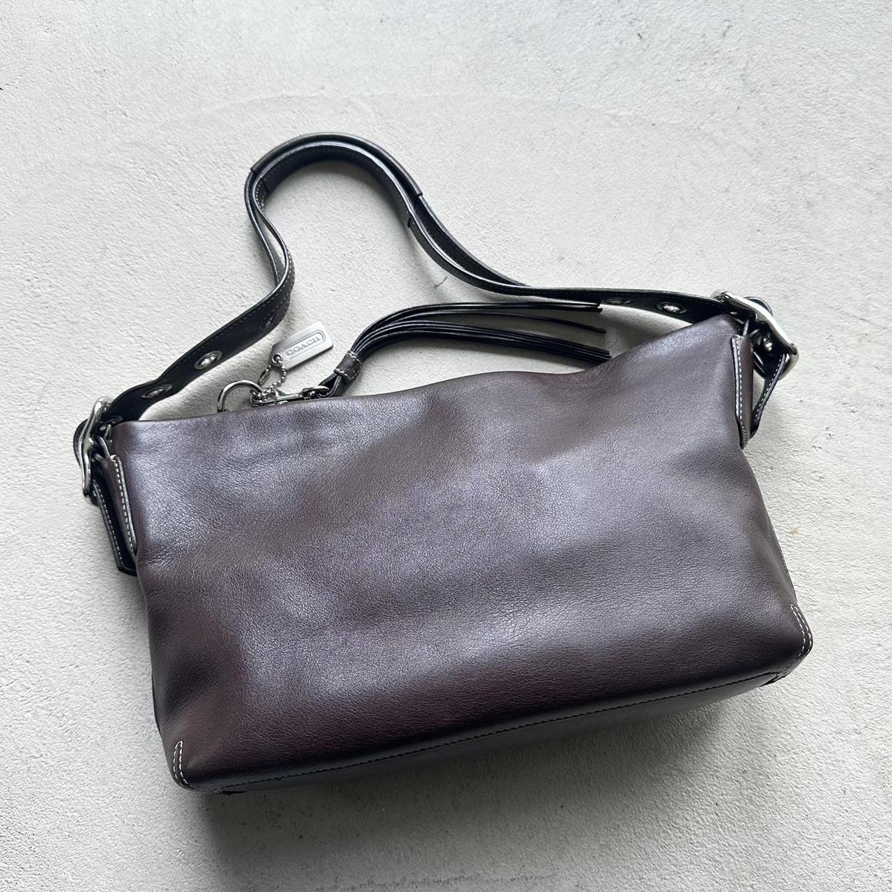 Vintage Y2K Coach Brown Leather Shoulder Bag