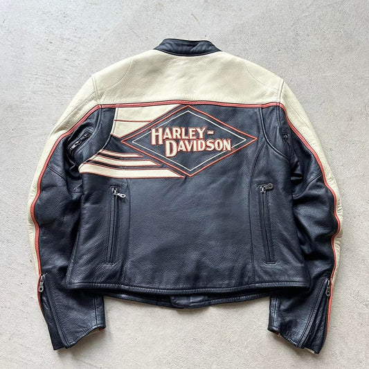 Vintage Harley Davidson Leather Motorcycle Jacket - Women's L