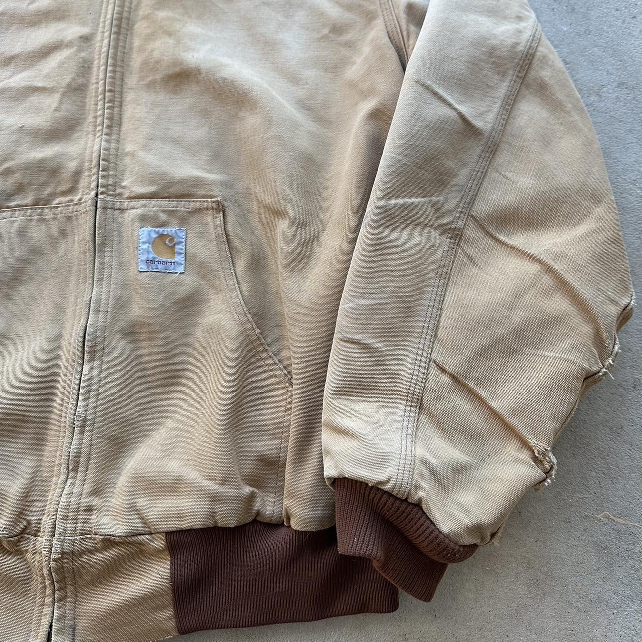 Vintage Carhartt Faded Tan Hooded Jacket -XL