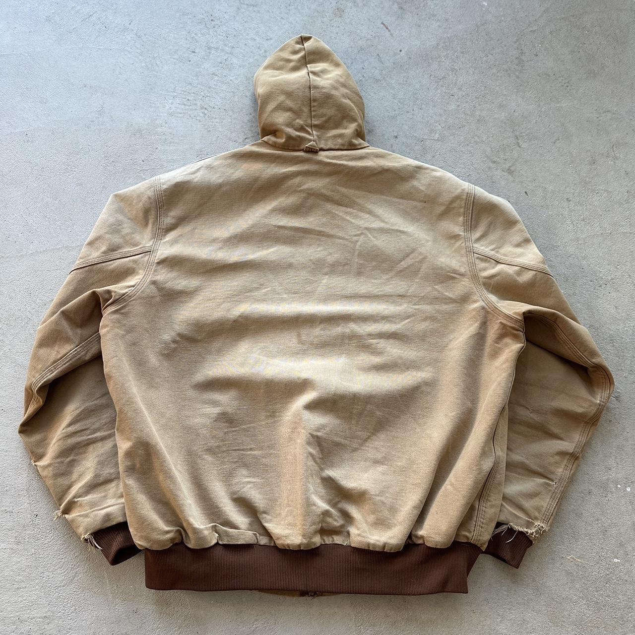 Vintage Carhartt Faded Tan Hooded Jacket -XL