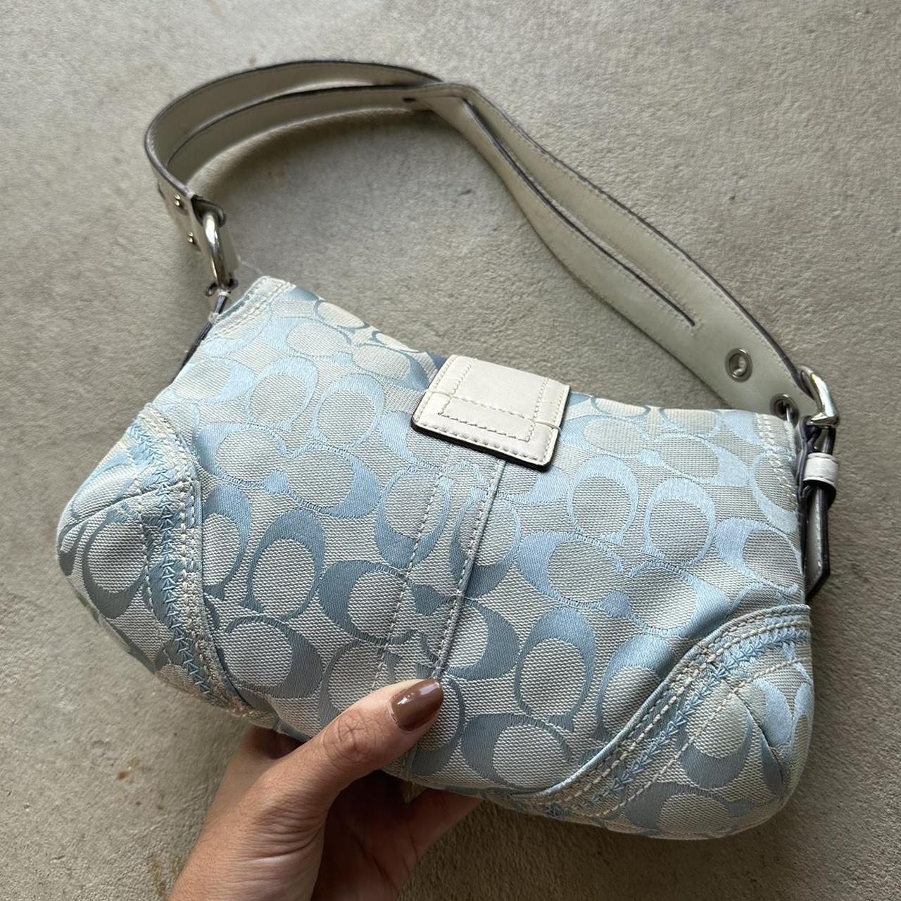 Vintage Y2K Coach Baby Blue Mini Soho Shoulder Bag