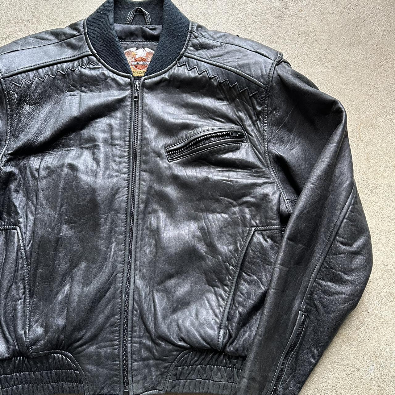 Vintage Harley Davidson Leather Bomber Jacket - L