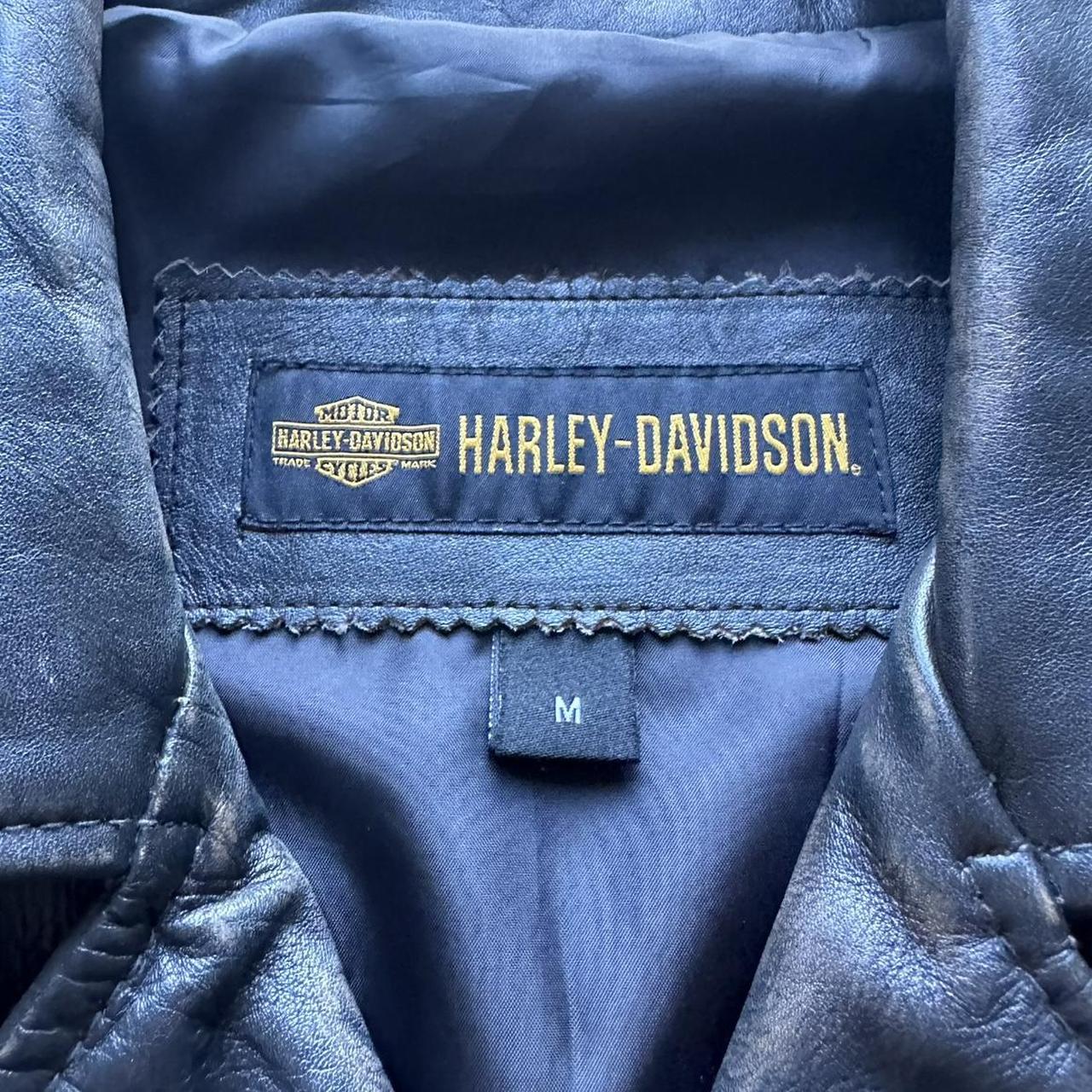 Vintage Harley Davidson Leather Motorcycle Jacket - M