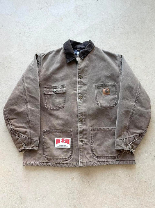 Vintage Carhartt Faded Brown Chore Jacket - L