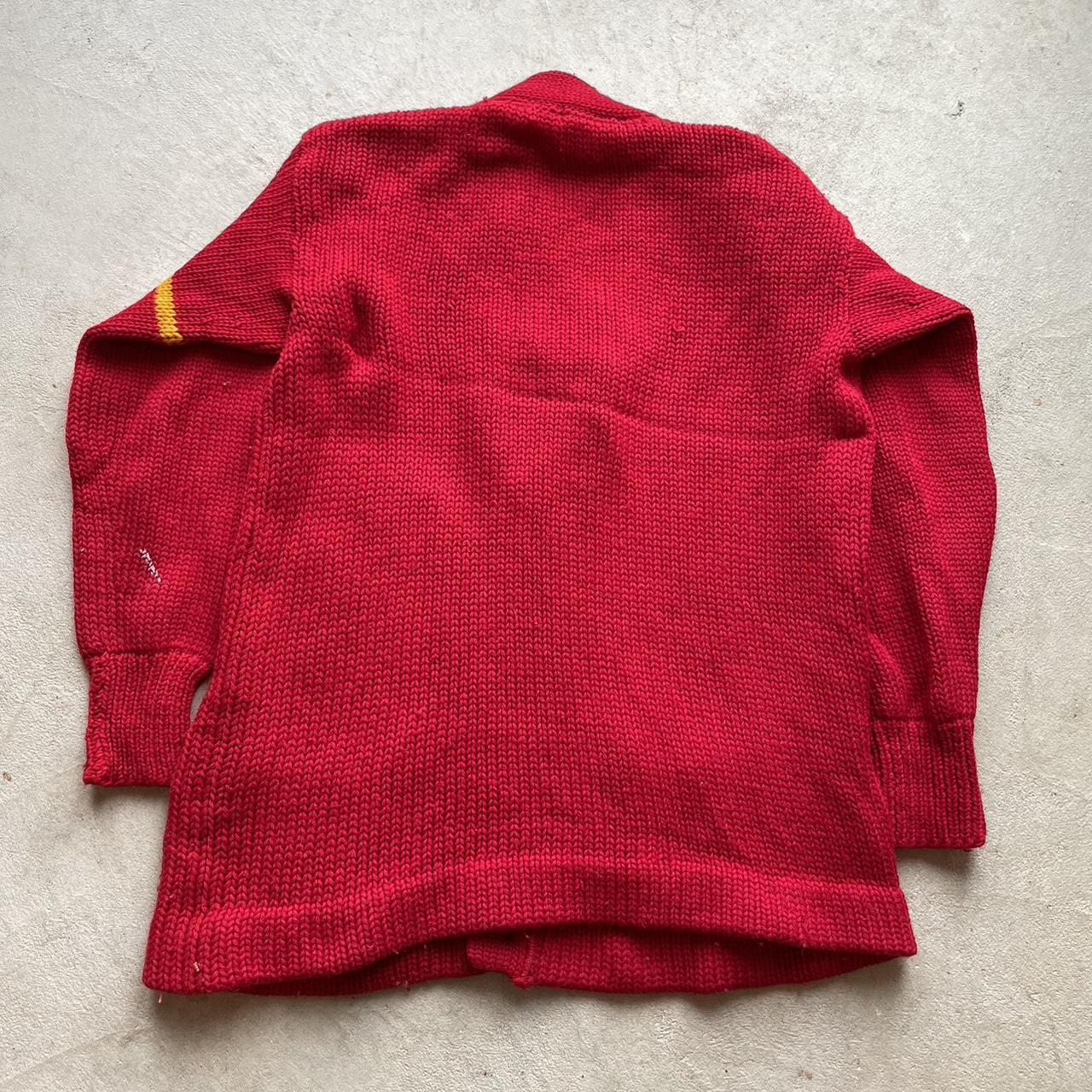 Vintage 70’s Red Letterman Sweater